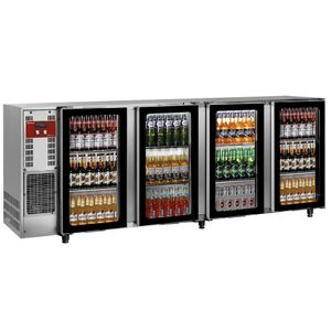 Diamond TAVX/4G-R2 Hinged Glass Quad Door Stainless Steel Bottle Cooler, 783 Litres - TAVX-4G-R2 - 1