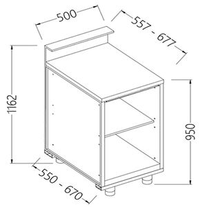 Diamond BB05X/5 Neutral Bar Counter Units With Fitting For Service Top - BB05X-5 - 1