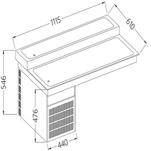 Diamond DI/RPX12-P2N Refrigerated Top Element, 2 Levels, 3X Gn 1/1 - DI-RPX12-P2N - 1