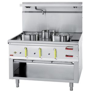 Diamond CHINA/3L 3 Burner Wok Stove with Water Curtain - CHINA-3L - 1