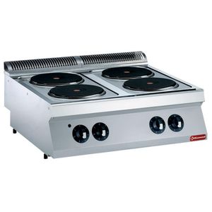 Diamond E17/4P8T-N 4 Rounded Hobs Countertop Electric Range Cooker, 10.4kW - E17-4P8T-N - 1