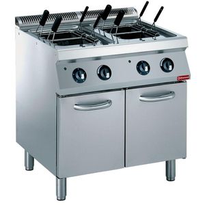 Diamond E17/CPA8-N 8 Basket Freestanding Electric Pasta Cooker on Neutral Closed Cupboard, 12kW - E17-CPA8-N - 1