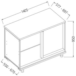 Diamond LN90DX Back Cabinet Angular Right Neutral - Case - LN90DX - 1