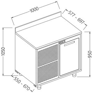 Diamond NLS10X Neutral Rear Cabinet, With Backsplash - NLS10X - 1