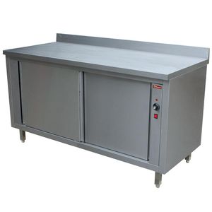Diamond TE207A/B 2 Sliding Doors Heating Cupboard with Splashback, 3kW - TE207A-B - 1
