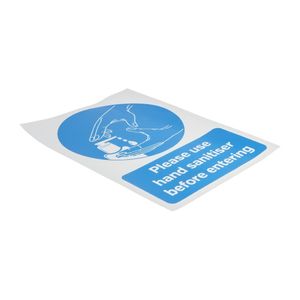 Please Use Hand Sanitiser Before Entering Sign A4 Self-Adhesive - FN841 - 3