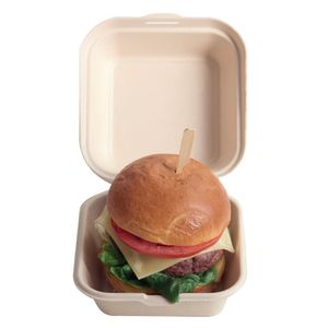 eGreen Eco-Fibre Compostable Wheat Burger Boxes (Pack of 500) - FN209 - 3