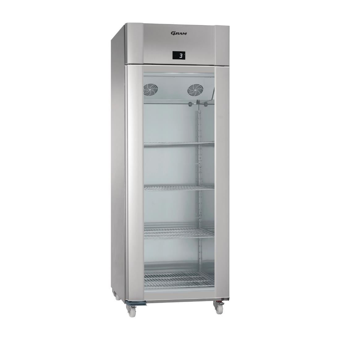 Gram Eco Twin 1 Glass Door 614Ltr Fridge Stainless Steel KG 82 CCG C1 4N - HC641-PC - 1