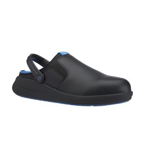 WearerTech Refresh Safety Toe Clog Black with Modular Insole Size 38