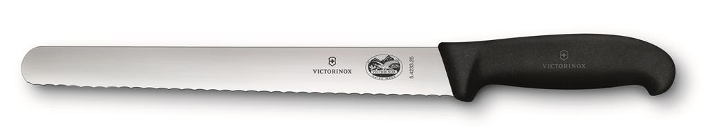Victorinox Fibrox Slicing Knife Round Tip Serrated - 36cm Discontinued - 12539-03