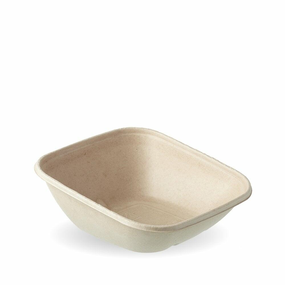 750ml BioCane 'High-To-Low' Natural Pac Square Bowl - 139911 - 1