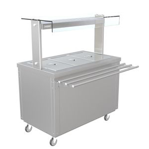 Parry Flexi-Serve Hot Cupboard with Wet Bain Marie Top and Quartz Heated Gantry FS-HBW3PACK - CH191 - 1