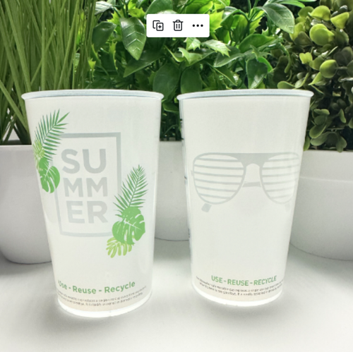 Custom Branded Reusable Event Half Pint Cups - 1