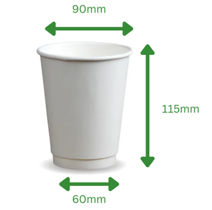 Custom Branded Double Wall 12oz Paper Cups - Custom Printed 12oz Hot Cups - Bespoke Paper Cups 12oz Double Walled - 3