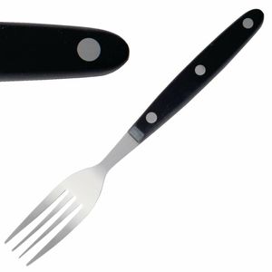 Olympia Steak Forks Black Handle (Pack of 12) - C135 - 1