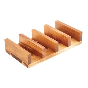 Olympia Acacia Wood Taco Stand - CK970 - 1