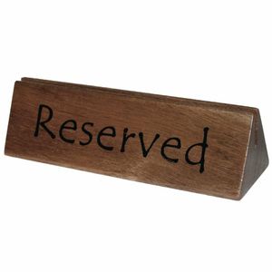 Olympia Acacia Menu Holder and Reserved Sign (Pack of 10) - CL381 - 1