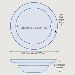 Olympia Heritage Raised Rim Bowls Yellow 205mm (Pack of 4) - DW148 - 3