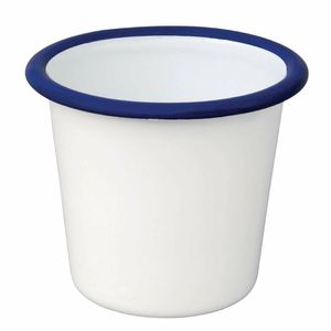 Olympia Enamel Sauce Cup White and Blue (Pack of 6) - DC383 - 3