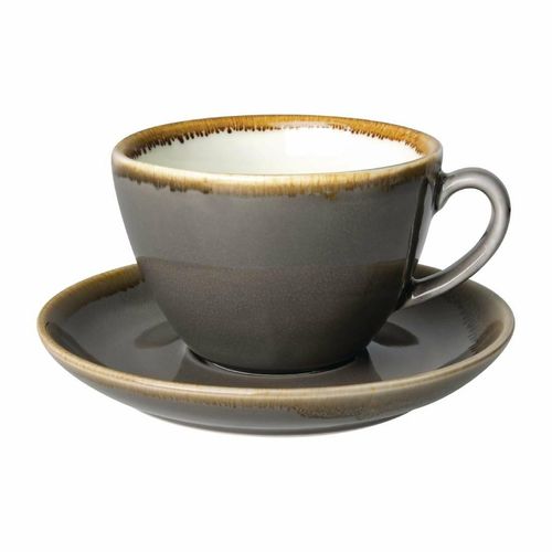 Olympia Kiln Cappuccino Cup Smoke 340ml (Pack of 6) - HC392 - 4