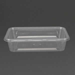 Fiesta Recyclable Plastic Microwavable Containers with Lid Small 500ml (Pack of 250) - DM181 - 3