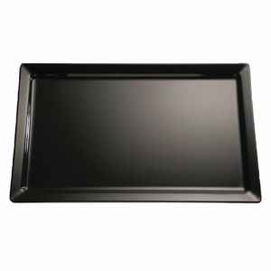 APS Pure Melamine Tray Black GN 1/2 - Each - GF123 - 1