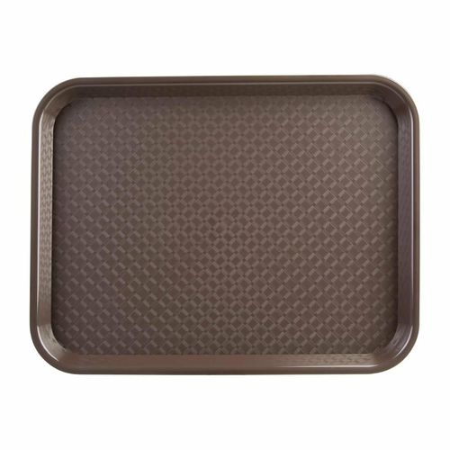 Olympia Kristallon Large Polypropylene Fast Food Tray Brown 450mm - P509 - 1