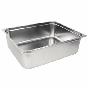 Vogue Stainless Steel 2/1 Gastronorm Pan 200mm - GM317 - 1