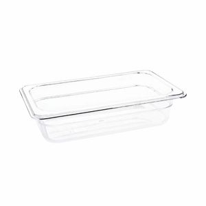 Vogue Polycarbonate 1/4 Gastronorm Container 65mm Clear - U236 - 1