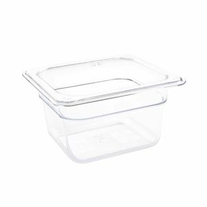 Vogue Polycarbonate 1/6 Gastronorm Container 100mm Clear - U240 - 1