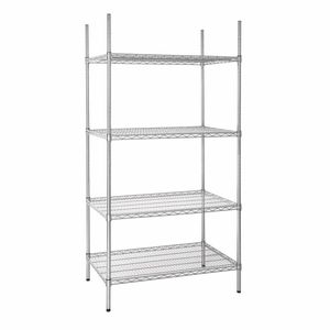 Vogue 4 Tier Wire Shelving Kit 915x610mm - U256 - 1