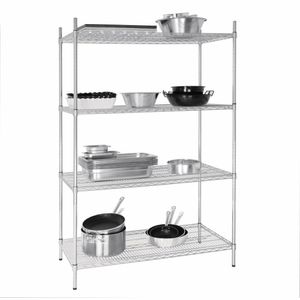 Vogue 4 Tier Wire Shelving Kit 1220x610mm - U257 - 3