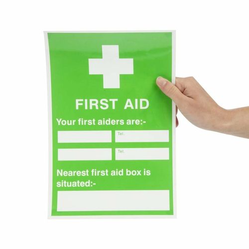 First Aiders Nearest First Aid Box Sign - Y922 - 4