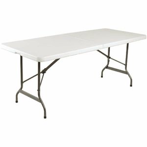 Bolero Rectangular Centre Folding Table 6ft White - L001 - 1