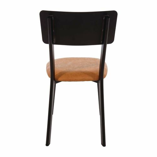 Bolero Metal & PU Side Chair Vintage Camel (Pack 4) - DR300 - 5
