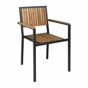 DS151 - Bolero Steel & Acacia ArmChair (Pack 4) - DS151 - 1