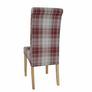 Bolero Austin Dining Chairs Wine Tartan (Pack of 2) - DB989 - 3