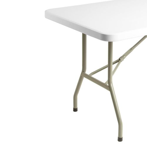 Bolero PE Rectangular Folding Table White 6ft (Single) - U579 - 7