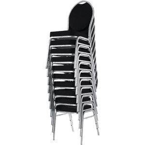 Bolero Oval Back Banquet Chairs Grey & Black (Pack of 4) - CE142 - 3