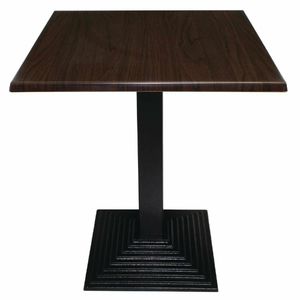 Bolero Pre-drilled Square Table Top Dark Brown 700mm - GG639 - 3