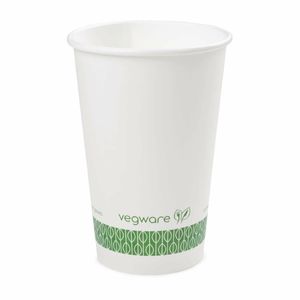 Vegware Compostable Hot Cups White 455ml / 16oz (Pack of 1000) - DW620 - 1