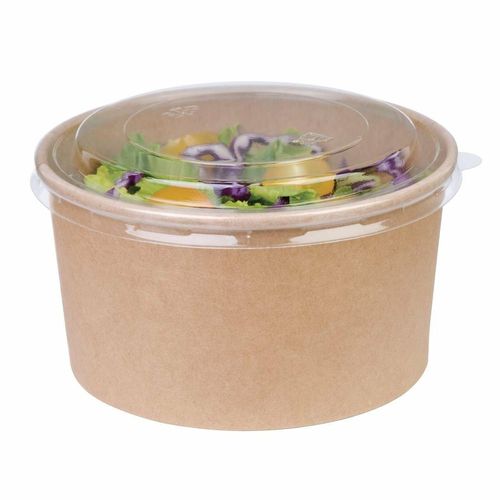 Fiesta Compostable Round Kraft Salad Bowls 1000ml / 35oz (Pack of 300) - FB198 - 5