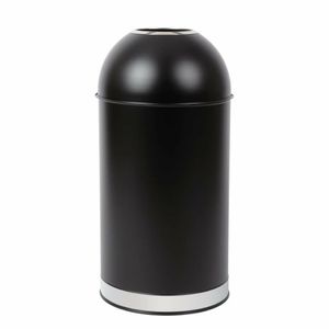 Bolero Steel Open Lid Bullet Bin Black 40Ltr - CW954 - 1