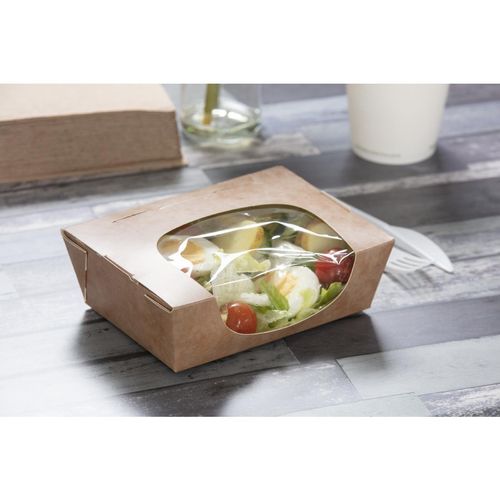 Colpac Zest Compostable Kraft Medium Salad Box 825ml/29oz (Pack of 250) - FA392 - 9