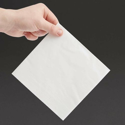 Fiesta Recyclable Lunch Napkin White 33x33cm 2ply 1/4 Fold (Pack of 2000) - FE219 - 4