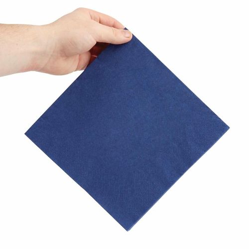 Fiesta Recyclable Dinner Napkin Dark Blue 40x40cm 3ply 1/4 Fold (Pack of 1000) - FE256 - 3