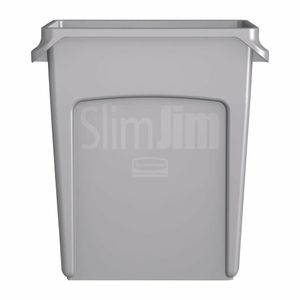 Rubbermaid Slim Jim Container With Venting Channels Grey 60Ltr - F603 - 3