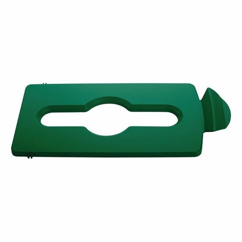Rubbermaid SJRS Stream Topper Mixed Recycling Lid Green - DY061 - 1
