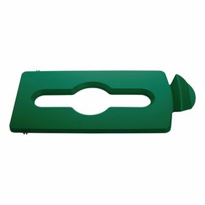 Rubbermaid SJRS Stream Topper Mixed Recycling Lid Green - DY061 - 1
