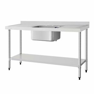 Vogue Single Sink with Double Drainer 1500mm - DY826 - 1